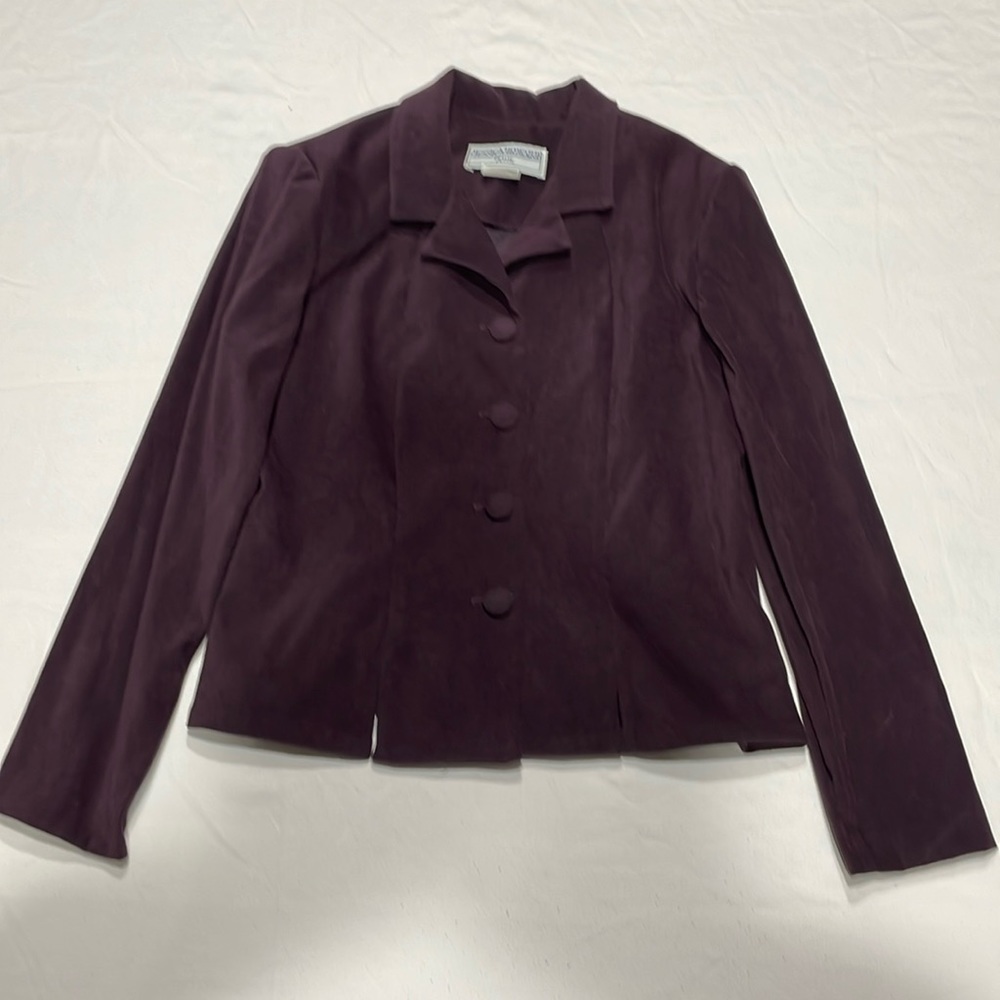 Vintage Jessica Howard 8 petite purple sleeveless dress with jacket